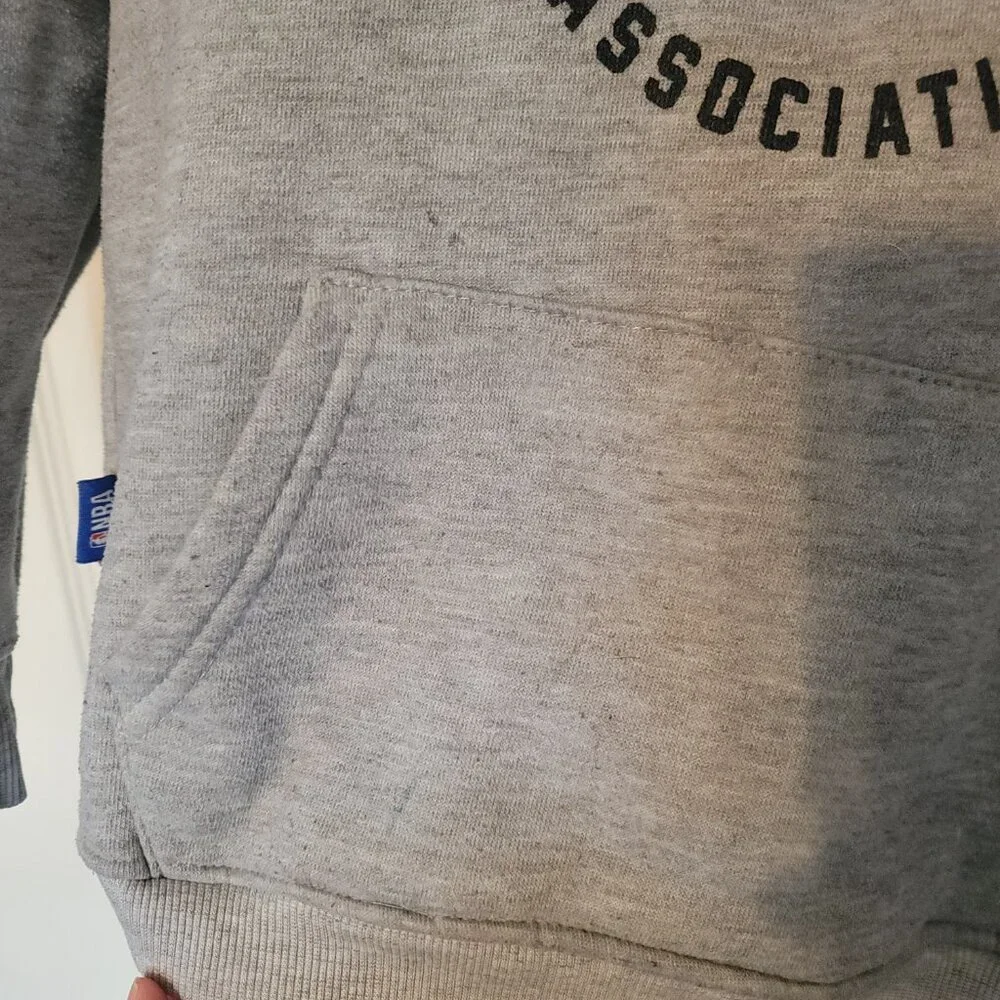 Kids boys light grey NBA hoodie - has spots - size 10-12